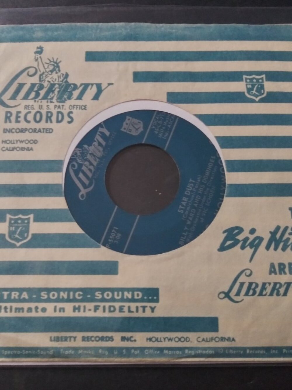 Billy Ward & His Dominoes – Star Dust & Lucinda VG+ Original 45RPM Record 1957